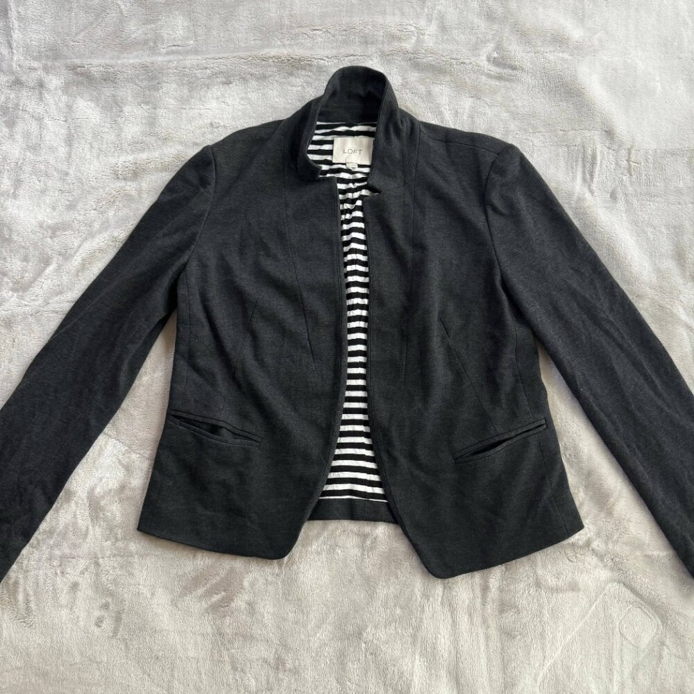 LOFT Charcoal Gray Blazer - Large